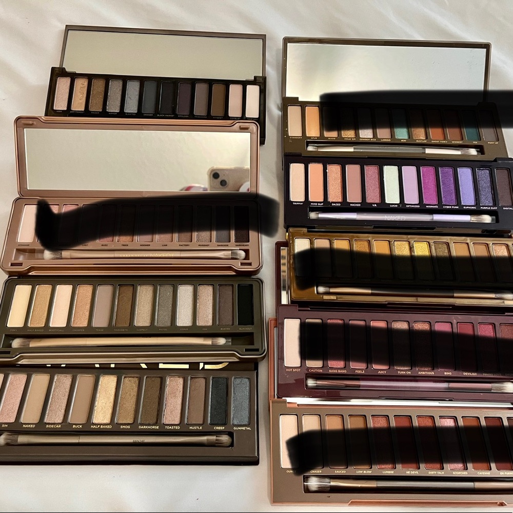 4 Urban Decay palettes: Naked 1,2,Smokey,Ultraviolet
